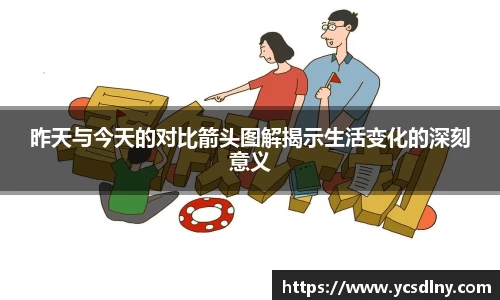昨天与今天的对比箭头图解揭示生活变化的深刻意义